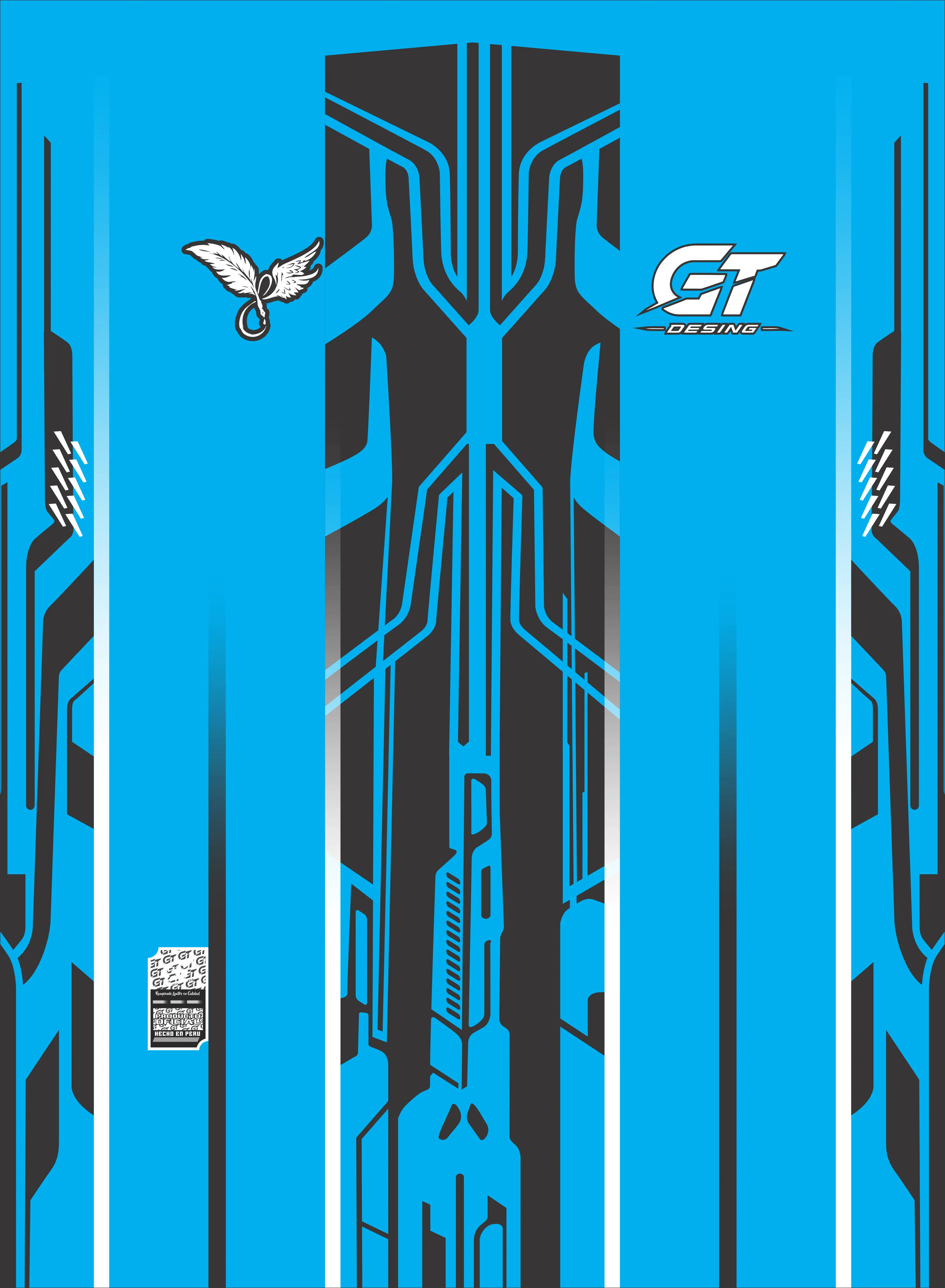 diseño azul lineal